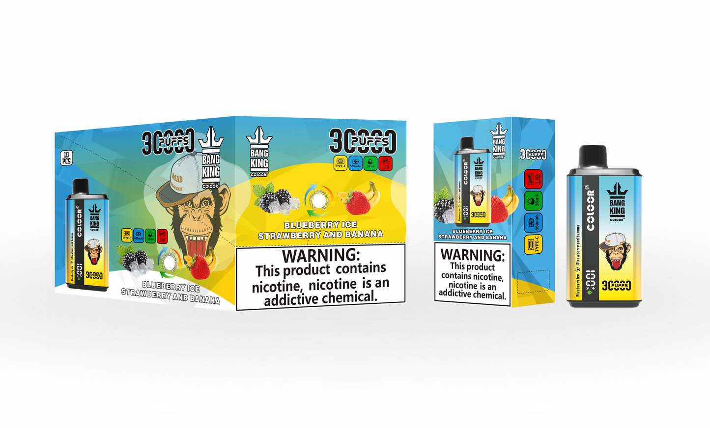 Bang Kingdoms Rex 30000 Puffs Disposable Vape | 0%-5% Nicotine - 36ml E-Liquid, 650mAh Battery