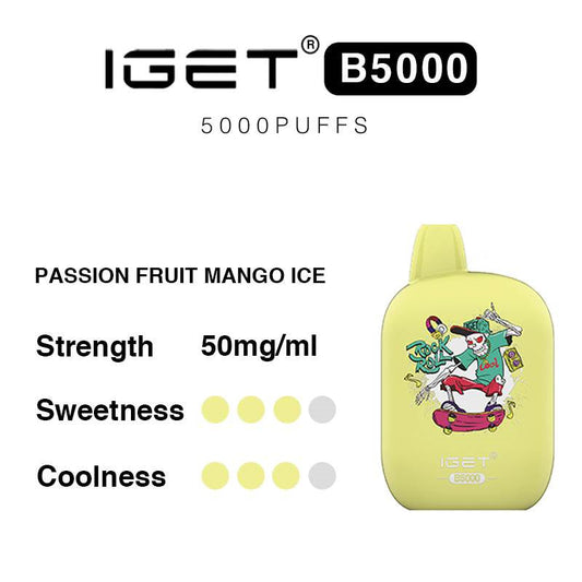 IGET B5000 Disposable Vape - 5000 Puffs, 10ml, 40mg Nicotine, Rechargeable