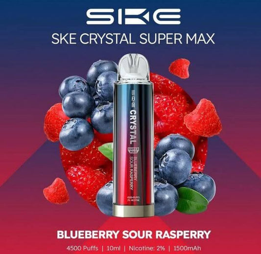 Crystal Supermax 4500 Disposable Bar Puffs BY SKE -Nic 20MG 2ML 1500 MAH