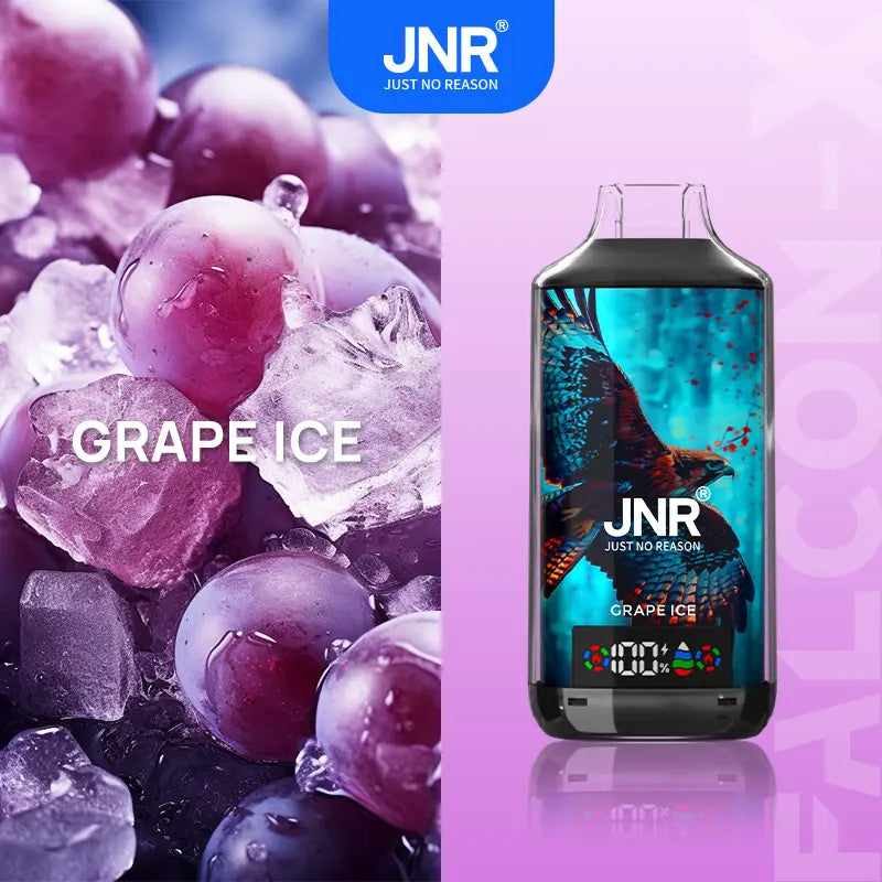 JNR Falcon X 18000 (0/2/5% Nic) | 0.6Ω Mesh Coil-Disposable Vape 18000 Puffs -950mAh Battery, 24ml E-liquid, Multiple Nicotine 11 Flavors