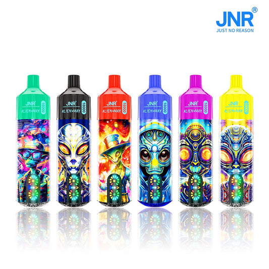 JNR ALIEN MAX 18000 Puffs Disposable E Cigarette Rechargeable Vape -850mAh Battery, 28ml E-liquid, Multiple Nicotine 22 Flavors