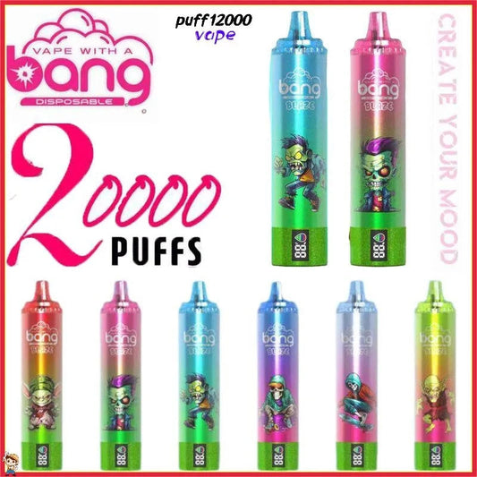 Bang 20000 Puff Canada Bar E Cigarette Atvs 15000/18000 Coming10000 Thunder 20000 Crystal 20000 Explorer Shisha Explorer Disposable Vape Wholesale-1000mAh Battery, 26ml E-liquid, Multiple Nicotine 12 Flavors