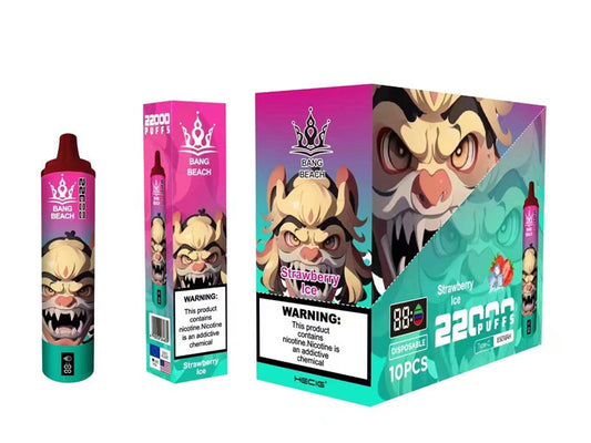 Wholesale Disposable Vape Pen Bang Beach 22000 Puffs with Smart Screen -850mAh Battery, 36ml E-liquid, Multiple Nicotine 12 Flavorsd