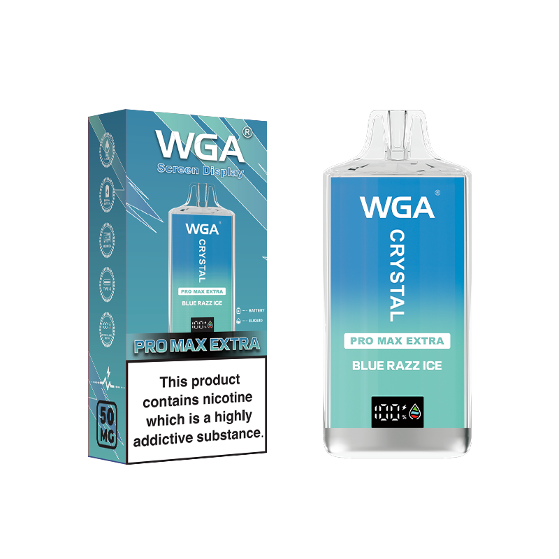 wga Disposable Vape CrystalBlue Razz Ice15000 Puffs