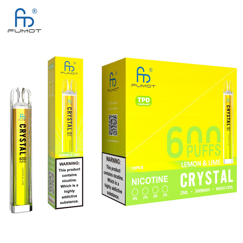RandM Crystal 600 Puffs Disposable Vape - 2ml, 12 Flavors, Rechargeable