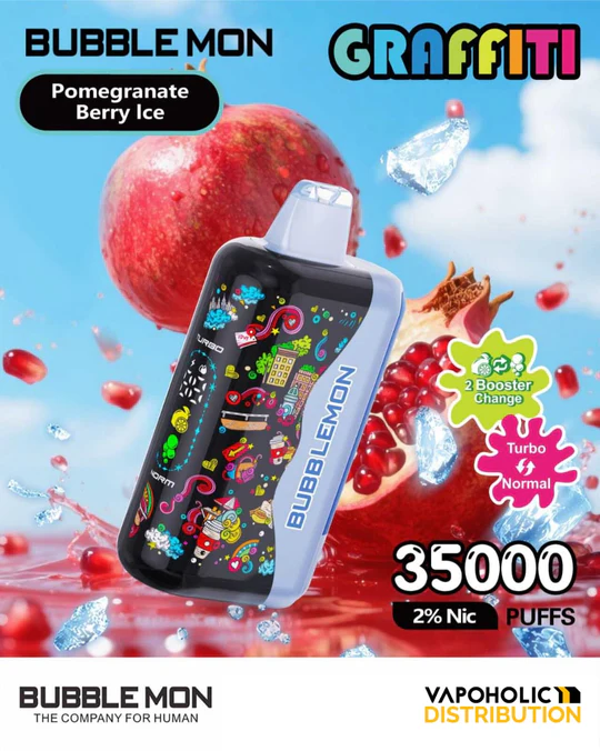 BUBBLEMON GRAFFITI 35000 PUFFS 2% Nicotine 28ML ππ12 FRUIT FLAVOR π₯π
