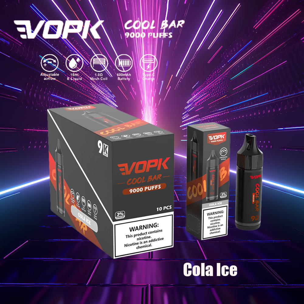VOPK Cool Bar 9000 Puffs 0% 2% 3% 5% Nicotine Electronic Cigarette Newest Vape Pen