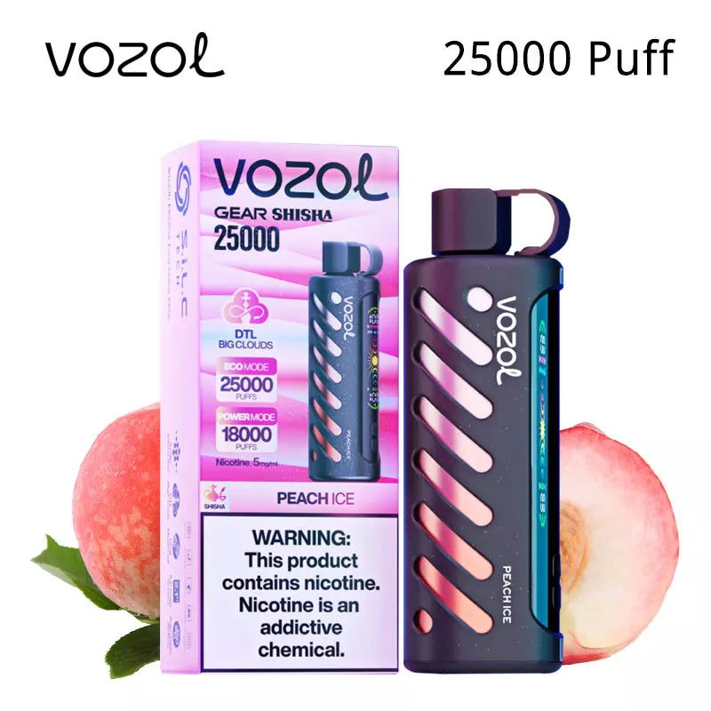 Vozol Gear Shisha 25000 Puffs Disposable Vape 25k Puff 25ml E-liquid 1000mAh  Battery 30 flavors Wholesale Price