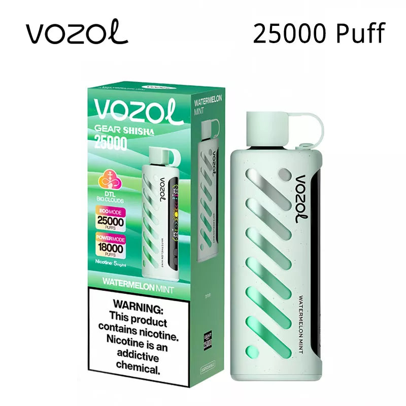 Vozol Gear Shisha 25000 Puffs Disposable Vape 25k Puff 25ml E-liquid 1000mAh  Battery 30 flavors Wholesale Price