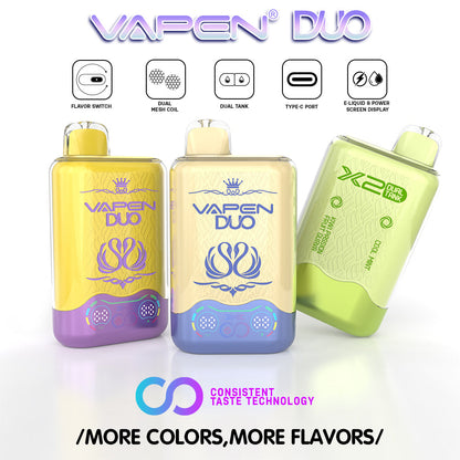VAPEN DUO 40000 Puffs Dual Flavors Disposable Vape 40ml 650mAh 12 Flavors