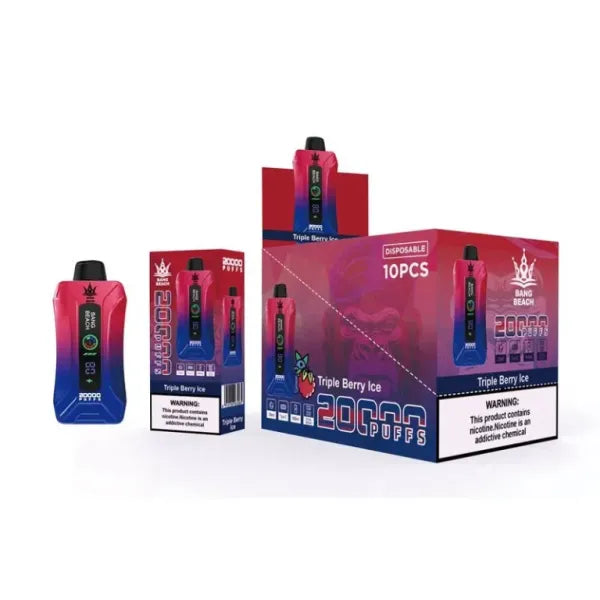 Bang BEACH 20000 Puffs 20K -  5% Nic Salt, Smart Display-650mAh Battery, 35ml E-liquid, Multiple Nicotine 12 Flavors