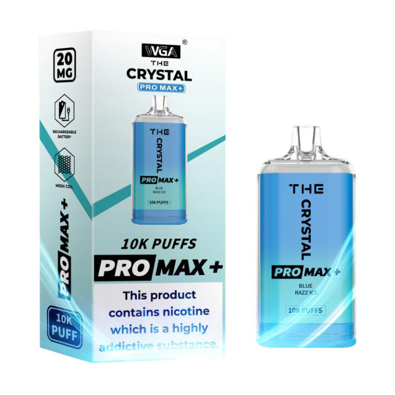 WGA Crystal Pro Max Plus 10000Puffs Disposable Vape Wholesale 850mAh Battery 13  Flavors