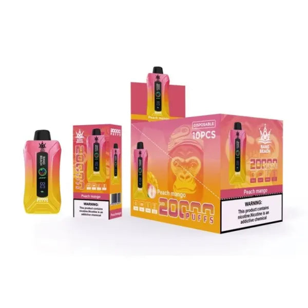 Bang BEACH 20000 Puffs 20K -  5% Nic Salt, Smart Display-650mAh Battery, 35ml E-liquid, Multiple Nicotine 12 Flavors