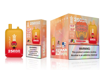 Bang King 25000 Puffs - 46mL Dual Tank (0%-5% Nicotine) 650mAh Battery 12 Flavors