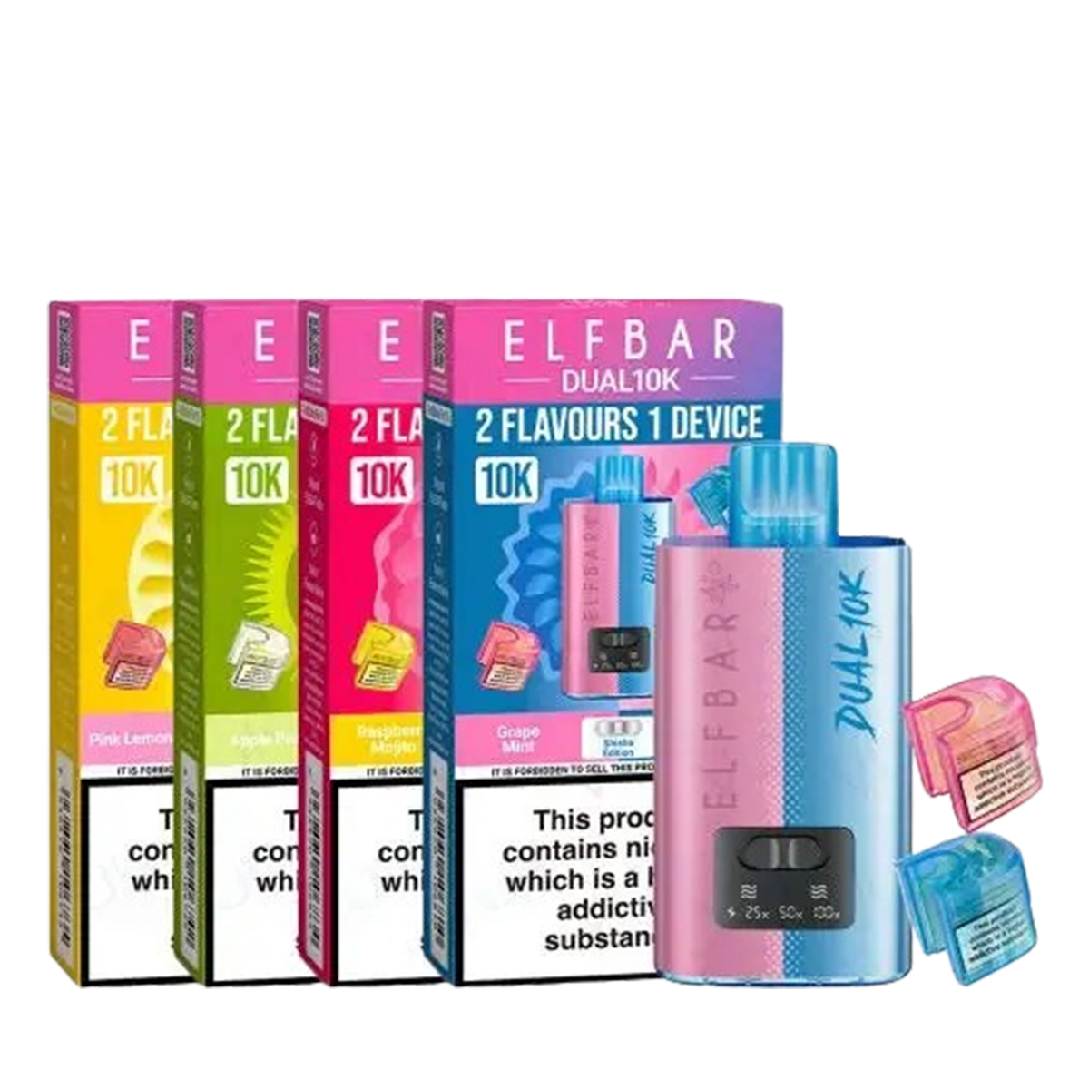 Elf Bar 10K Puff 10 000 Prefilled Pod Kit  2% Nicotine 850mAh battery 20 Flavors