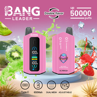 Bang Leader 50000 Disposable Vape - 50K Puffs, 36mBang Leader 50000 Puffs Disposable Vape (0% to 5% Nicotine) – Dual Pods(20mL+20mL) Unmatched Performance 650mAh battery 12 Flavors &nbsp;l E-Liquid (0-5% Nicotine) 36mL650mAh 12 Flavors