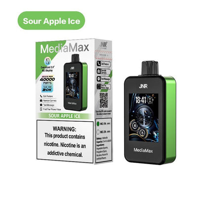 JNR MediaMax 40000 Puffs Disposable Vape Wholesale  5% nicotine 21ml e-liquid  1000 mah Battery 10 flavors