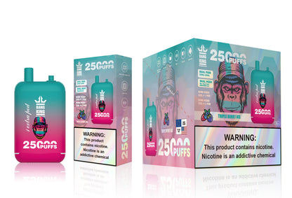 Bang King 25000 Puffs - （23ml+23ml ）e-liquid Dual Tank (0% to 5% Nicotine) 650mAh Battery 12 Flavors