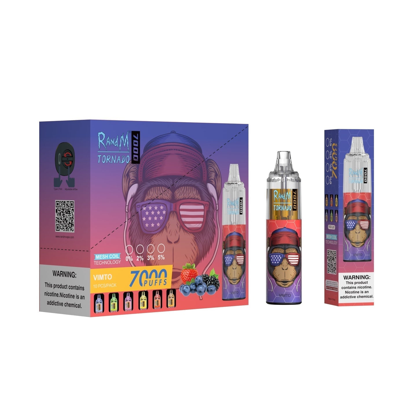 RAndM Tornado 7000 Puffs Disposable Vape Pack Of 10
