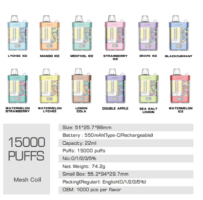 LAVIE VIGOR 15000 Puffs Disposable Vape Wholesale
