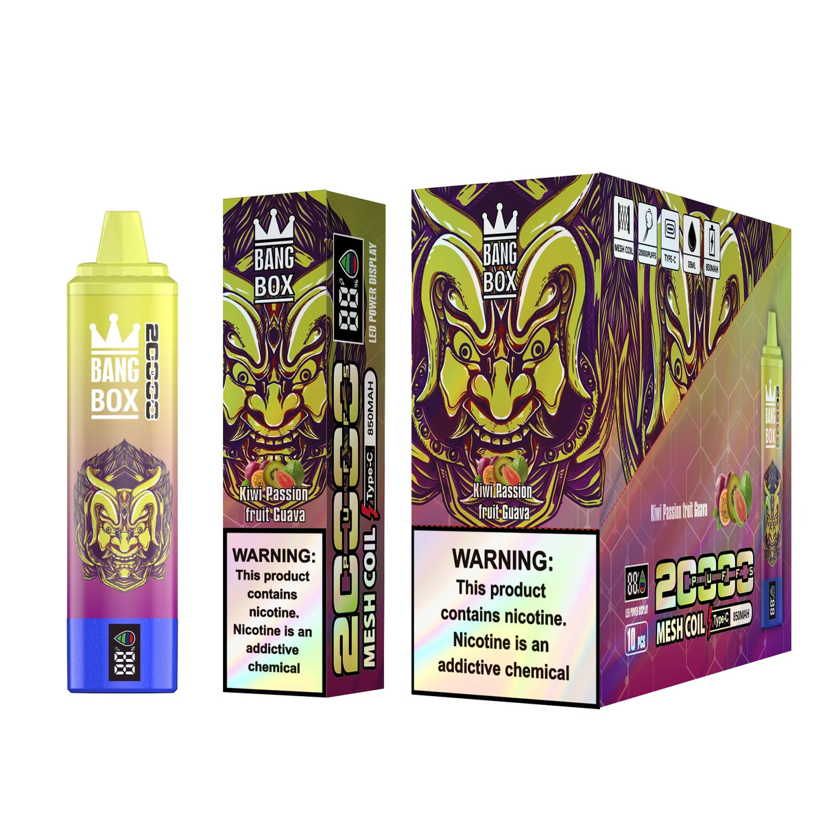 Bangbox 20000puff vape Led display battery ,26ML 850MAH ,12 Flavor Display