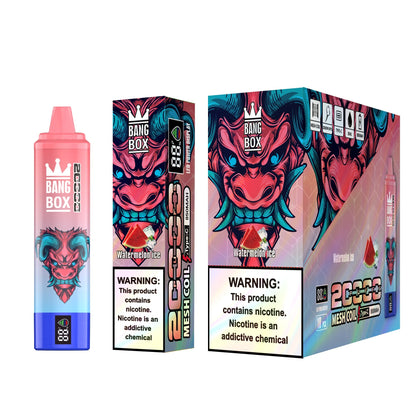 Bangbox 20000puff vape Led display battery ,26ML 850MAH ,12 Flavor Display