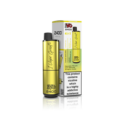 IVG 2400  MULTI FLAVOUR EDITION Disposable Vape lodging 4 x 2ml units 20 mg TPD