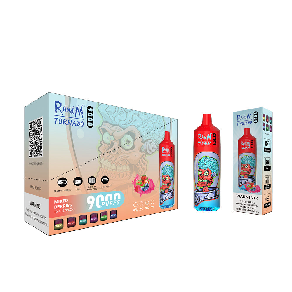 RAndM Tornado 9000 Puffs Disposable Vape Box Of 10
