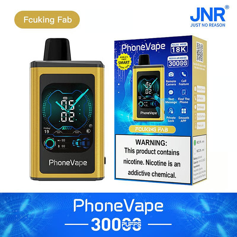 JNR Phone Vape 30000 Puffs (Box of 10)&nbsp;Latest Smart 20mg Nicotine 19ML 1000 mAh Battery 10 Flavors Disposable Vape