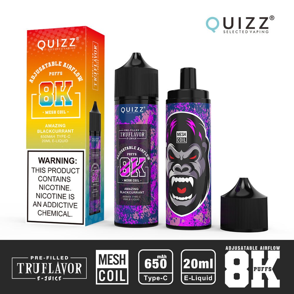 QUIZZ VAPMOD QD62V2 8000Puffs Disposable Vape Wholesale
