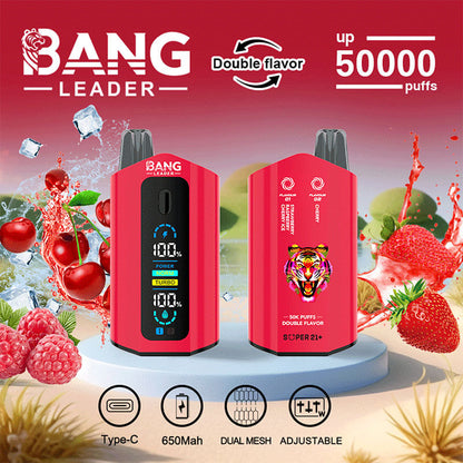 Bang Leader 50000 Disposable Vape - 50K Puffs, 36mBang Leader 50000 Puffs Disposable Vape (0% to 5% Nicotine) – Dual Pods(20mL+20mL) Unmatched Performance 650mAh battery 12 Flavors &nbsp;l E-Liquid (0-5% Nicotine) 36mL650mAh 12 Flavors