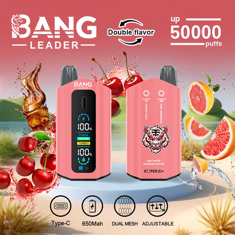 Bang Leader 50000 Disposable Vape - 50K Puffs, 36mBang Leader 50000 Puffs Disposable Vape (0% to 5% Nicotine) – Dual Pods(20mL+20mL) Unmatched Performance 650mAh battery 12 Flavors &nbsp;l E-Liquid (0-5% Nicotine) 36mL650mAh 12 Flavors