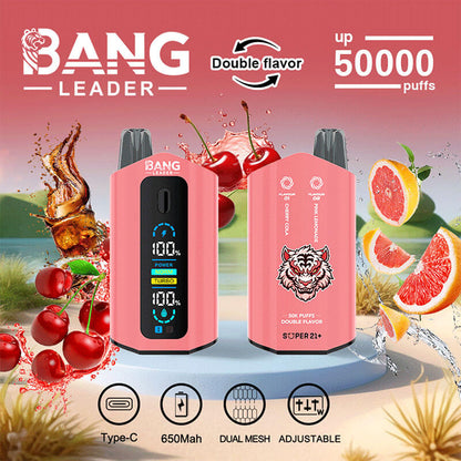 Bang Leader 50000 Disposable Vape - 50K Puffs, 36ml E-Liquid Nicotine 36mL 650mAh 12 Flavors
