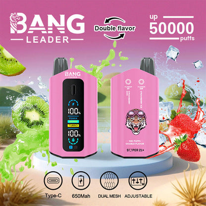 Bang Leader 50000 Disposable Vape - 50K Puffs, 36mBang Leader 50000 Puffs Disposable Vape (0% to 5% Nicotine) – Dual Pods(20mL+20mL) Unmatched Performance 650mAh battery 12 Flavors &nbsp;l E-Liquid (0-5% Nicotine) 36mL650mAh 12 Flavors
