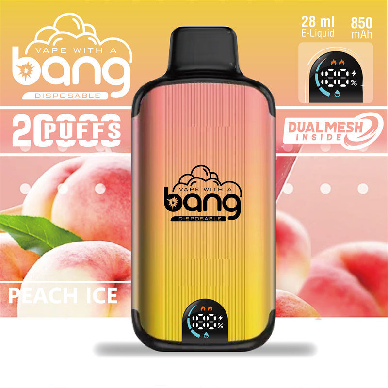 Bang 20000 Puffs Vape 20K Disposable Vape Pen(0% to 5% Nicotine)E Cigarette Prefilled 25ml 650mAh Battery 12 Flavors