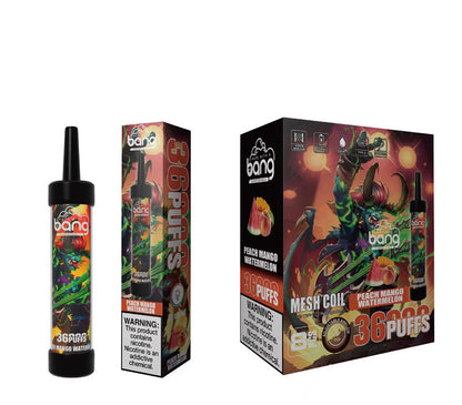 Bang 36000 Puff Dtl Disposable Vapes E Cigarettes Sub Ohm Mesh Coil 40ml 36k Puff-650mAh Battery, 40ml E-liquid, Multiple Nicotine 12 Flavors