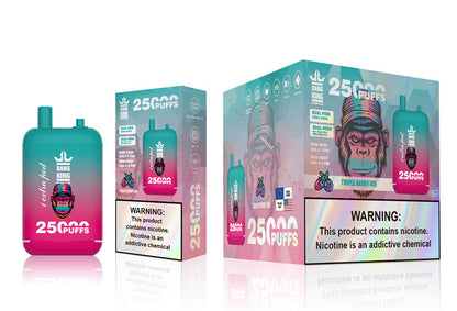 Bang King 25000 Puffs - 46mL Dual Tank (0% to 5% Nicotine)  650mAh Battery 12 Flavors
