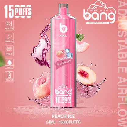 Bang SHISHA 15000 Puffs Disposable Vape – 23ml Capacity, 20 Flavors, 600mAh Battery