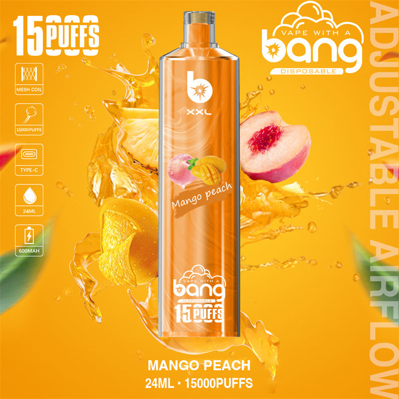 Bang SHISHA 15000 Disposable Vape 0.6 Ω 600 mAh  15 mL  Rechargeable Type-c  20   Flavors