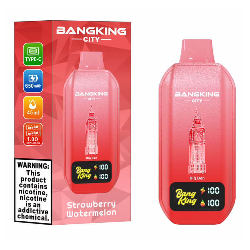Bang King City 50000 Puffs Vape - 45ml E-liquid,650mAh  0%-5% Nicotine, 12 Flavors