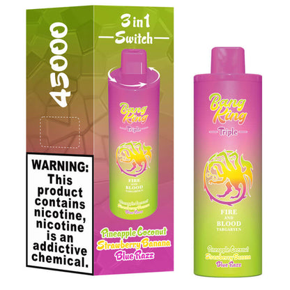 Bang King Triple 45000 Puffs Disposable Vape - 3*15ml E-Liquid, 650mAh Battery 12 Flavors