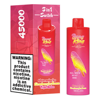 Bang King Triple 45000 Puffs Disposable Vape - 3*15ml E-Liquid, 650mAh Battery 12 Flavors