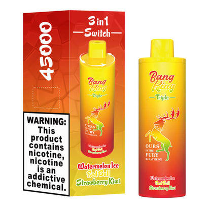 Bang King Triple 45000 Puffs Disposable Vape - 3*15ml E-Liquid, 650mAh Battery 12 Flavors
