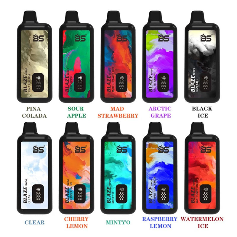 Breze Stiik Bs Blaze 10000 Puffs Disposable Electronic Cigarette Vape With Led Display Screen