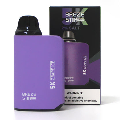 Breze Stiik Box Pro 5000 Puffs Vape Disposable 950mah Rechargeable Battery Pen Electronic Cigarettes Puff 5k 2% 5% 12ml Prefilled Pod Mesh Coil Adjustable Airflow