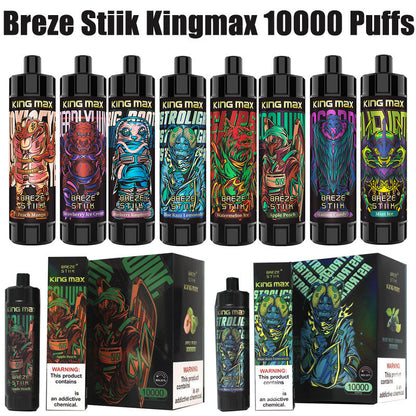 Breze Stiik Kingmax 10000 Puffs Disposable Vape – 20ml, Mesh Coil, Adjustable Airflow