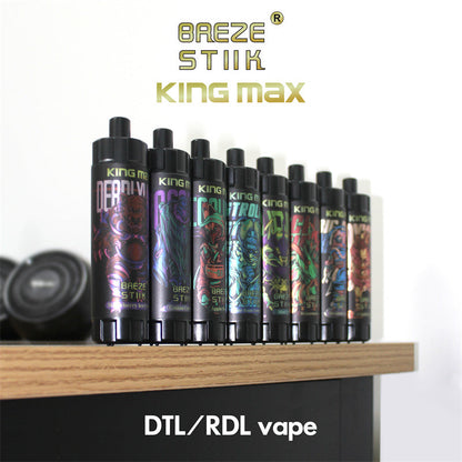 Breze Stiik Kingmax 10000 Puffs Disposable Vape – Mesh Coil, Adjustable Airflow