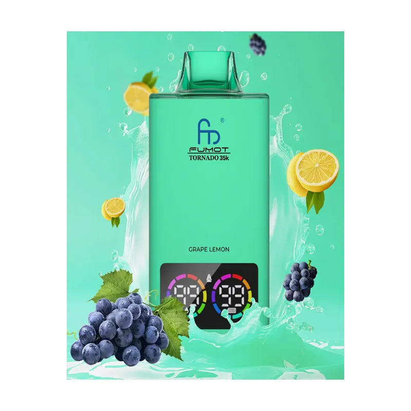 Fumot Tornado 35k Disposable Vape Fumot  Vape With Digital  20 flavor Display
