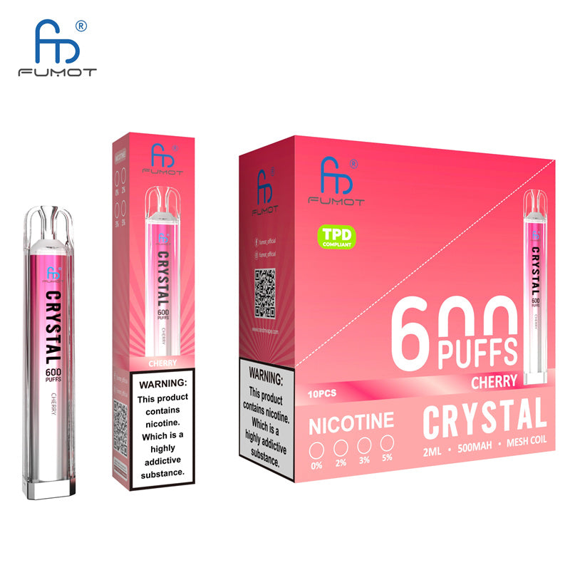 RandM Crystal 600 Puffs Disposable Vape - 2ml, 12 Flavors, Rechargeable