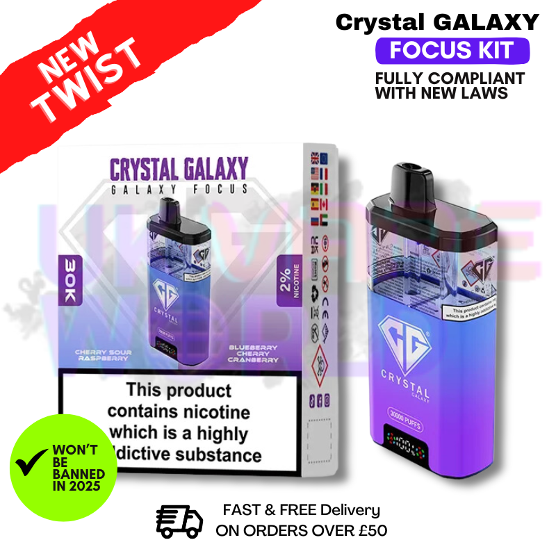 Cherry Sour Raspberry Crystal Galaxy 30K Puff Kit